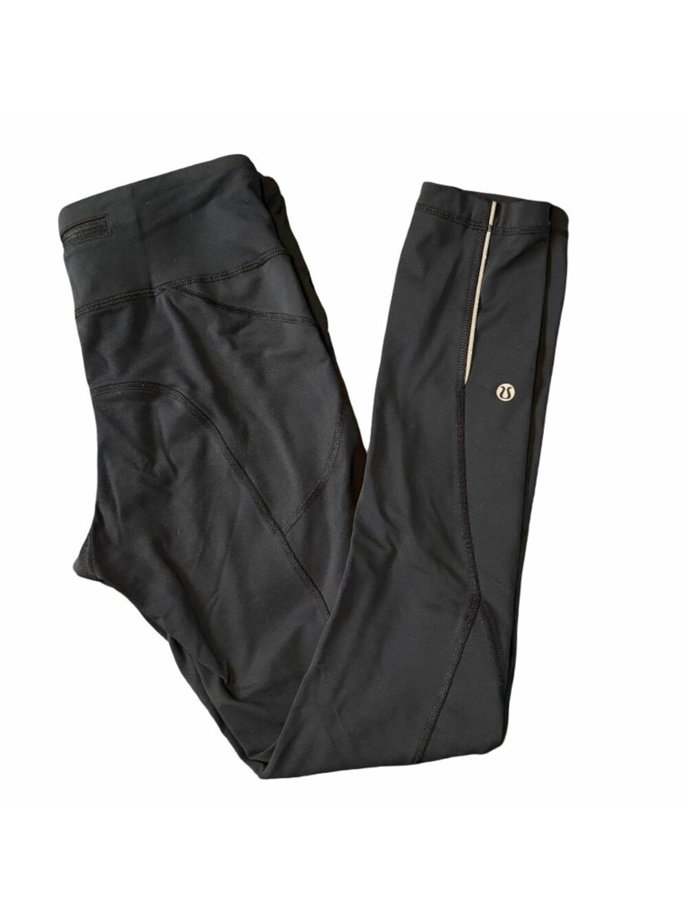 Lululemon Inspire Crop II Luxtreme Black Leggings Pockets No Mesh Size 6 Workout